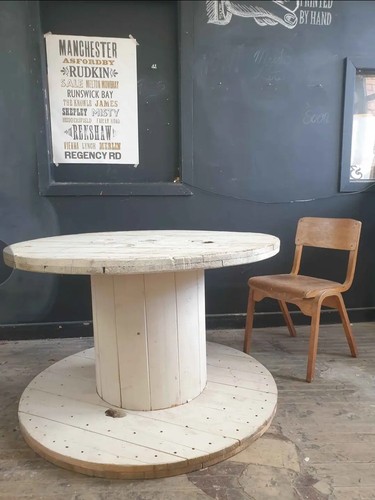 Large reclaimed wooden cable - large,
