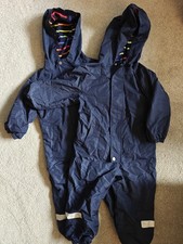 Navy Blue, Fleece Lined Puddle Suit - Excellent Condition 