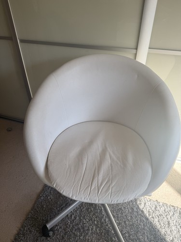 White faux leather - faux,