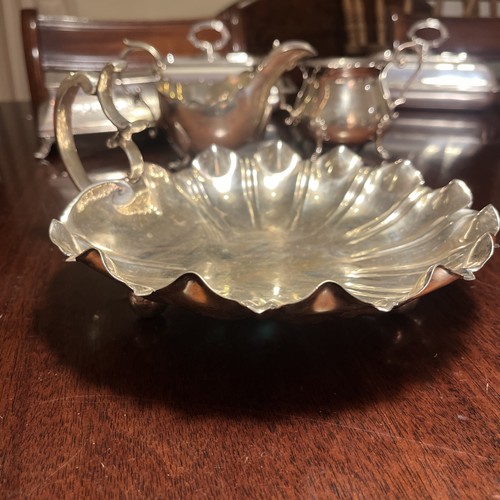 Silverplate footed nut - bon, bon