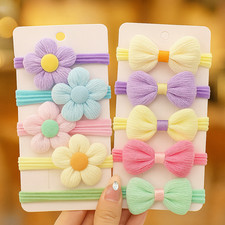 12Pcs Baby Girl Hairbands Set – Soft Pastel Flower & Bow Headbands hair accessor