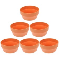  6 Pcs Round Flower Pot Shallow Bonsai Plant Garden Supplies Reusable Indoor