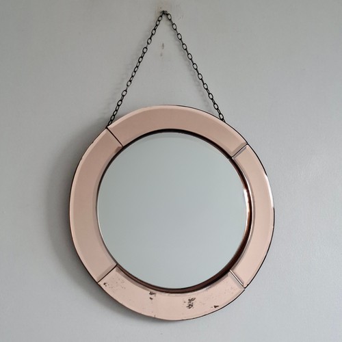 Art deco round - round, mirror