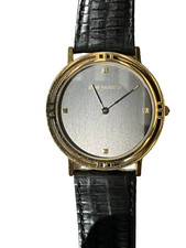 Charles Rennie Mackintosh Classic Men's Watch Gold Bezel, Gray Dial & Black Band
