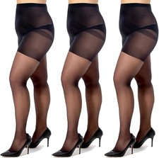 3 Pack Women's Sheer Plus Size