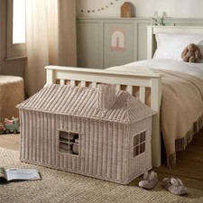 The White Company Rattan House Storage Chest Woven Natural Removable Lid