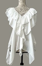 DO + BE Womens White Ruffle
