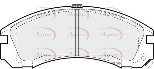 Apec front brake pad set - brake,