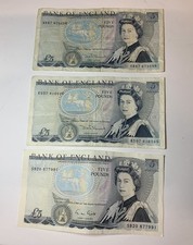 Collectable old £5 note