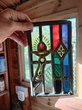 Original Antique Hand-painted  Hardman Sample Panel Holy Souls Church Coventry.