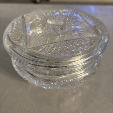 Cut Glass Crystal Round Lidded