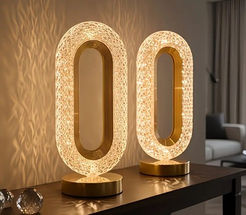 2pcs crystal led touch table - crystal,