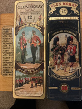 GLEN MORAY EMPTY WHISKY TINS.
