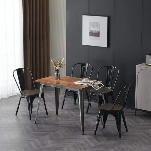 Stackable metal dining chair - metal,