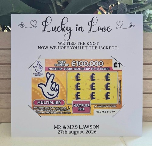 Wedding table favours scratch