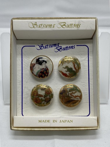 Satsuma buttons hand painted - buttons,
