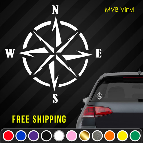 Compass vinyl decal sticker - vinyl,