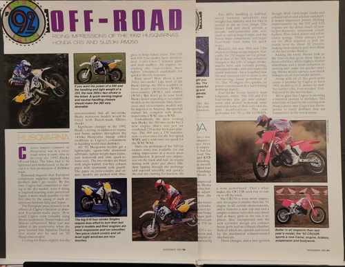 1992 off road bikes - off, article