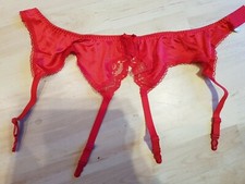 Ladies Sexy Red Silky Lace