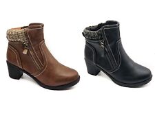 Womens Ankle Zip Up Fashion High Heel Ladies Chelsea Shoes Ankle Boots Size