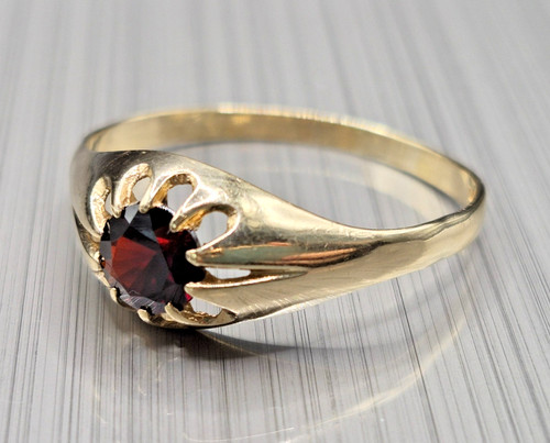 Vintage 9ct gold garnet - vintage, gypsy