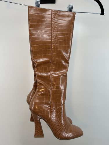 Women knee high faux - women's, croc