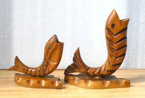 Vintage hand carved walnut - hand,
