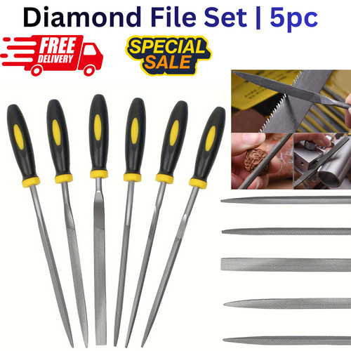 Diamond file set 5pc - set, |