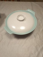 Poole Pottery Twintone Lidded Serving Dish In The Ice Green & Seagull (C57) Mint