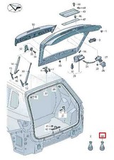 VW TOUAREG CR7 Roof Edge Spoiler Attachement Part Set 760898533A NEW