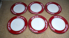 Set of 6 Vintage JAJ Pyrex Red