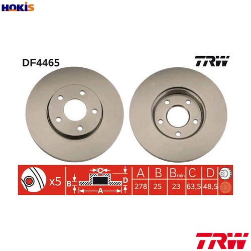 Brake disc df4465 for ford - brake,