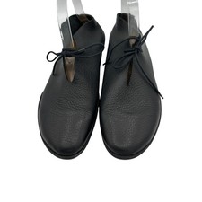 Trippen Black Summer Leather Handmade Shoes Size 40 US 9