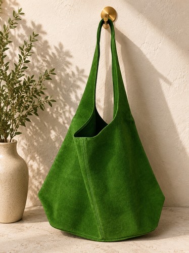 Green italian suede - italian,