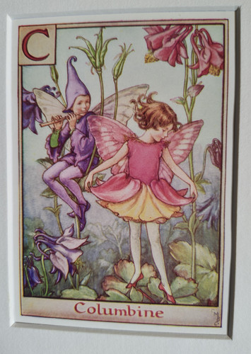 Vintage flower fairies print - vintage,