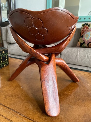 Carved wood bowl - carved,