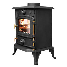 5KW Multifuel Stove Wood Burning Log Burner Cast Iron Fireplace Defra Eco Design