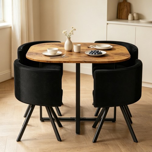 Space saving dining table with - space,