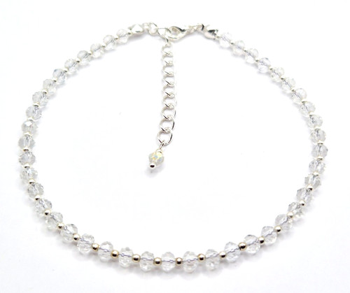 Clear crystal rondelle - clear,