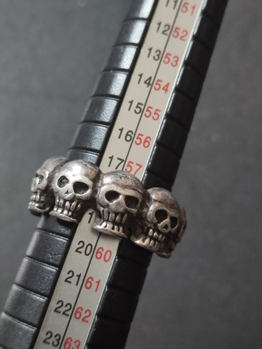 925 sterling multi skull ring - multi,