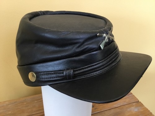 Leather kepi american civil - leather,
