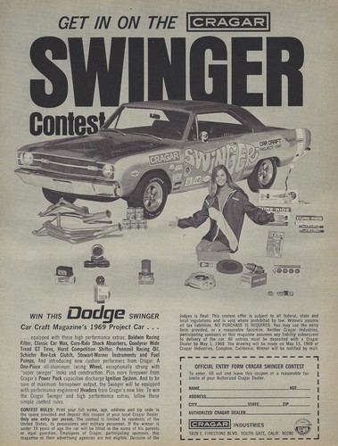 1969 dodge dart swinger car - ad,
