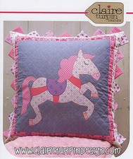 PONY PARADE - Applique Sewing Craft PATTERN - Cushion Shabby Chic Horse Unicorn