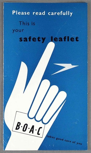 Boac vintage airline safety - vintage,