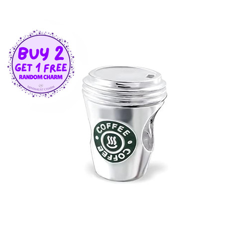 Coffee charm for bracelet - coffee,