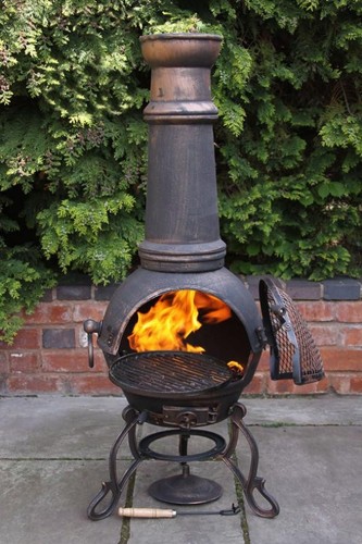 Cast iron chiminea patio - iron,