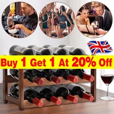 Rustic Wooden Wine Rack Bottle