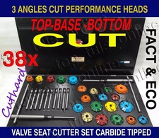 3 Angle Cut Valve Seat Cutter kit European,Japan,American Engines Carbide Tipped