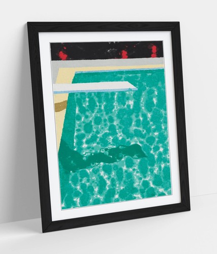 Green pool diving board - green, w/