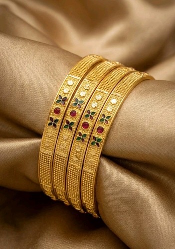 22k gold plated indian bangles - plated,